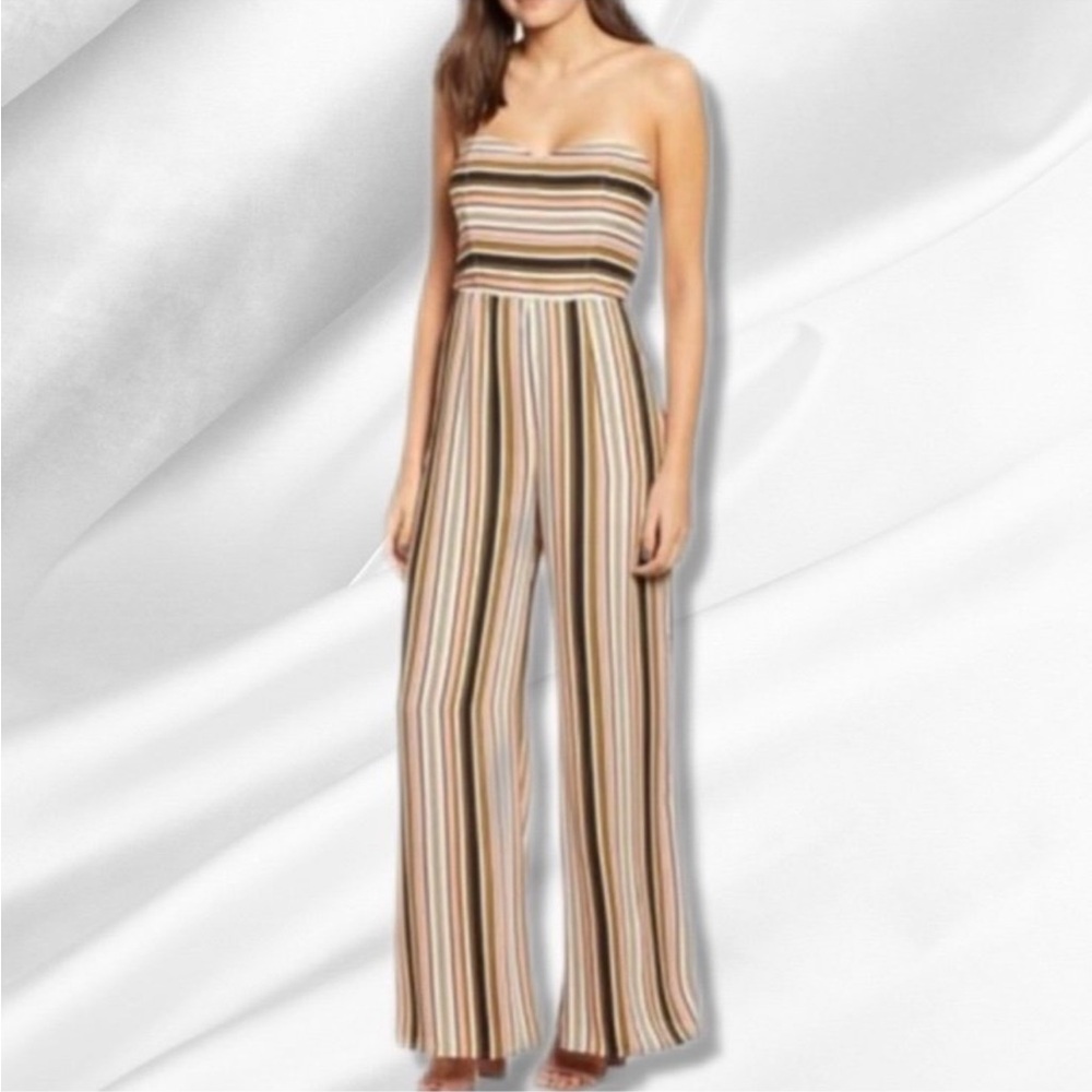 BOGO. Leith Multicolor Striped Strapless Jumpsuit Small - Picture 3 of 4